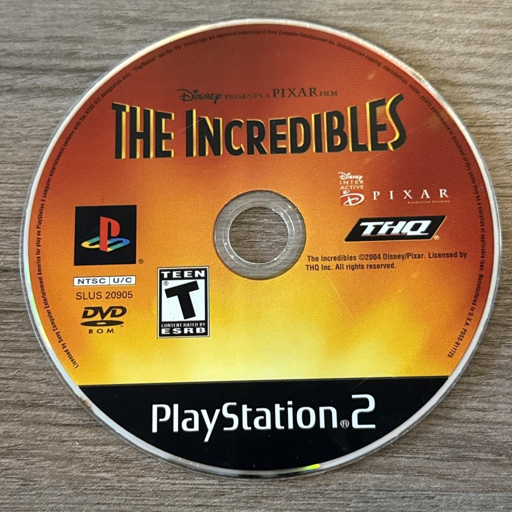 The Incredibles PS2 Sony PlayStation 2- Disc Only‎ & Tested